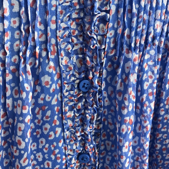 DVF Blue Silk dress - Picture 3 of 6